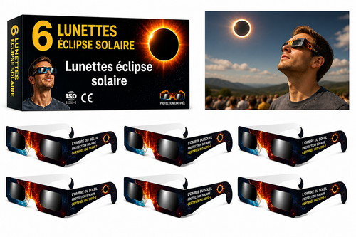 Pack Famille × 6 — Lunettes éclipse solaire